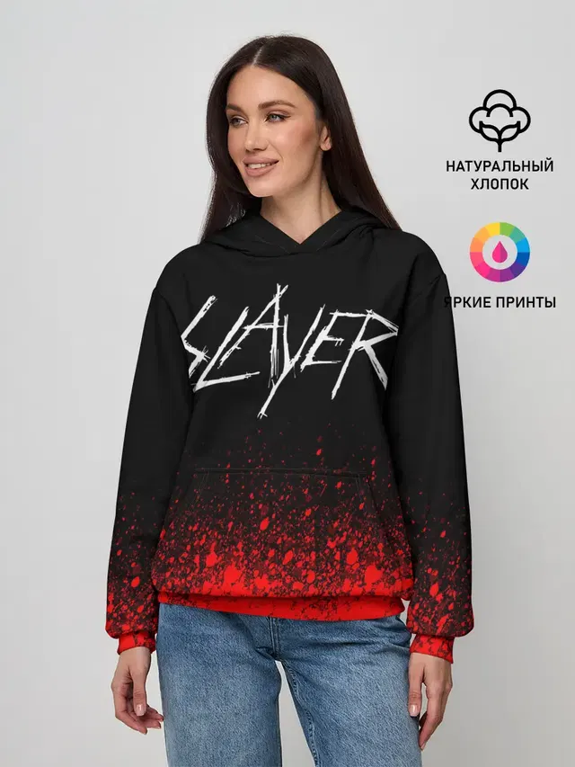 Женское худи с принтом «Slayer»