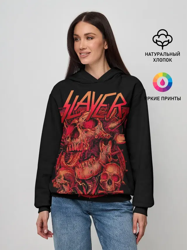 Женское худи с принтом «Slayer»