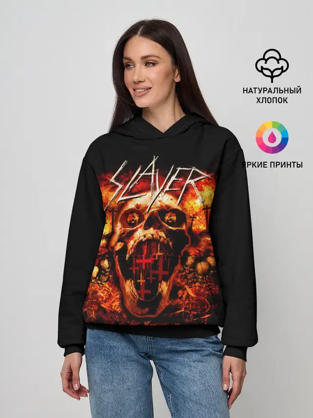 Женское худи с принтом «Slayer»