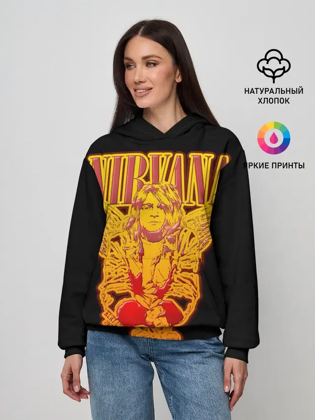Женское худи с принтом «Nirvana»