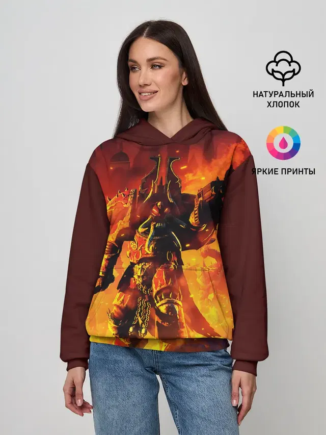 Женское худи с принтом «Игры — WARHAMMER 40K»