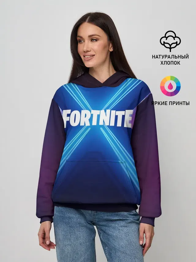 Женское худи с принтом «Фортнайт — FORTNITE X»