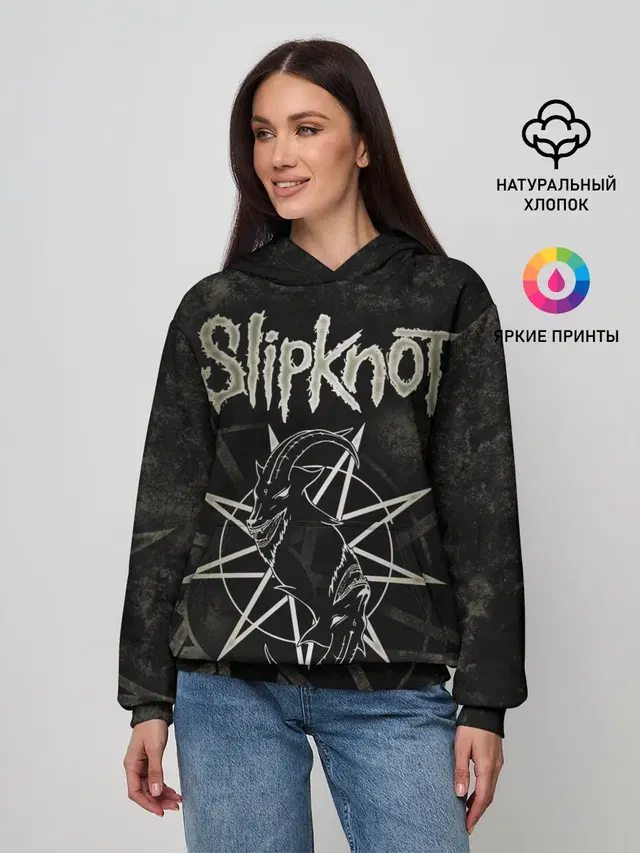 Женское худи с принтом «goat symbol»