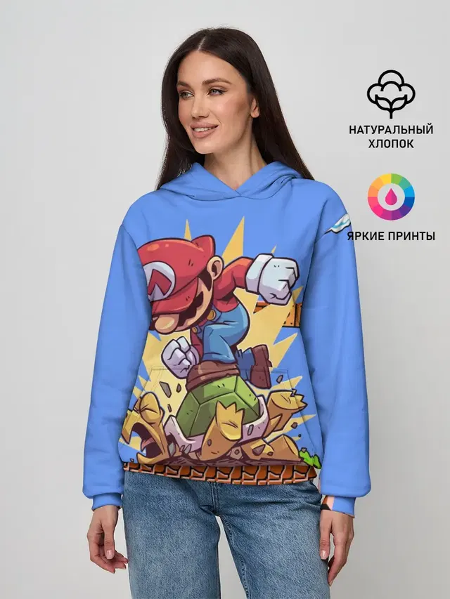 Женское худи с принтом «Mario»
