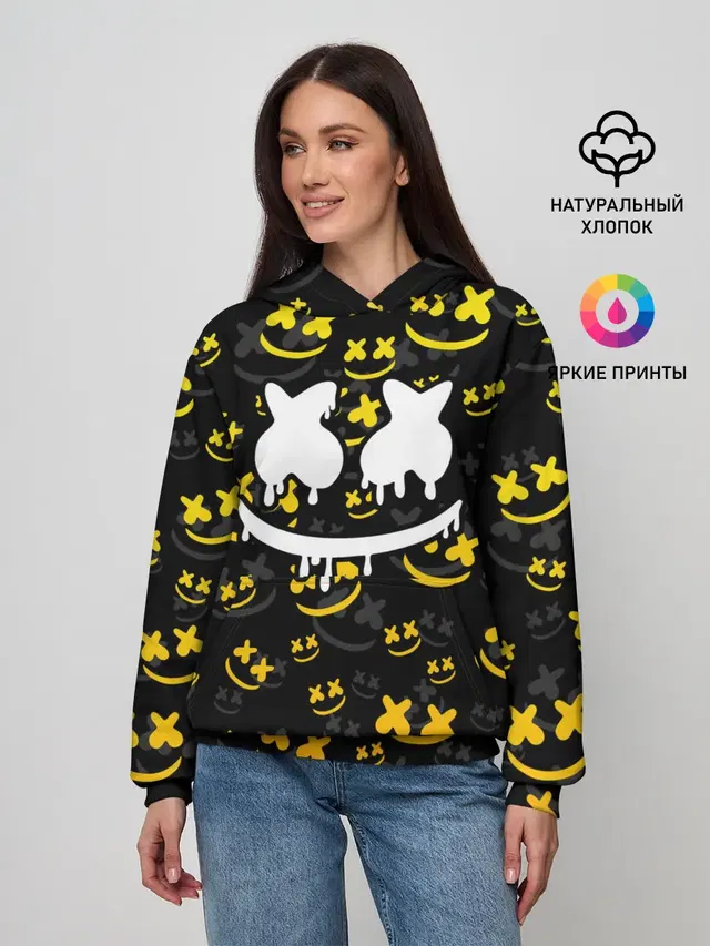 Женское худи с принтом «Marshmello»