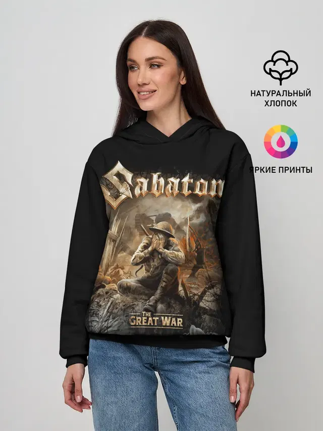 Женское худи с принтом «Sabaton»