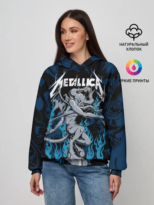 Женское худи с принтом «Metallica»