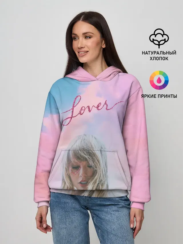 Женское худи с принтом «Taylor Swift — TAYLOR SWIFT - Lover»