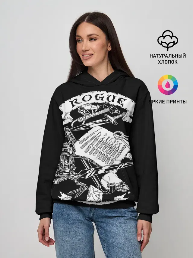 Женское худи с принтом «Rogue»