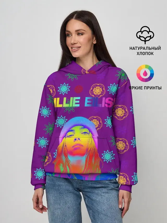 Женское худи с принтом «Billie Eilish»