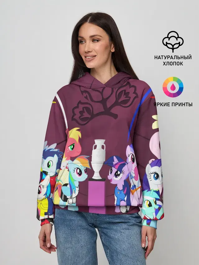 Женское худи с принтом «PONY»