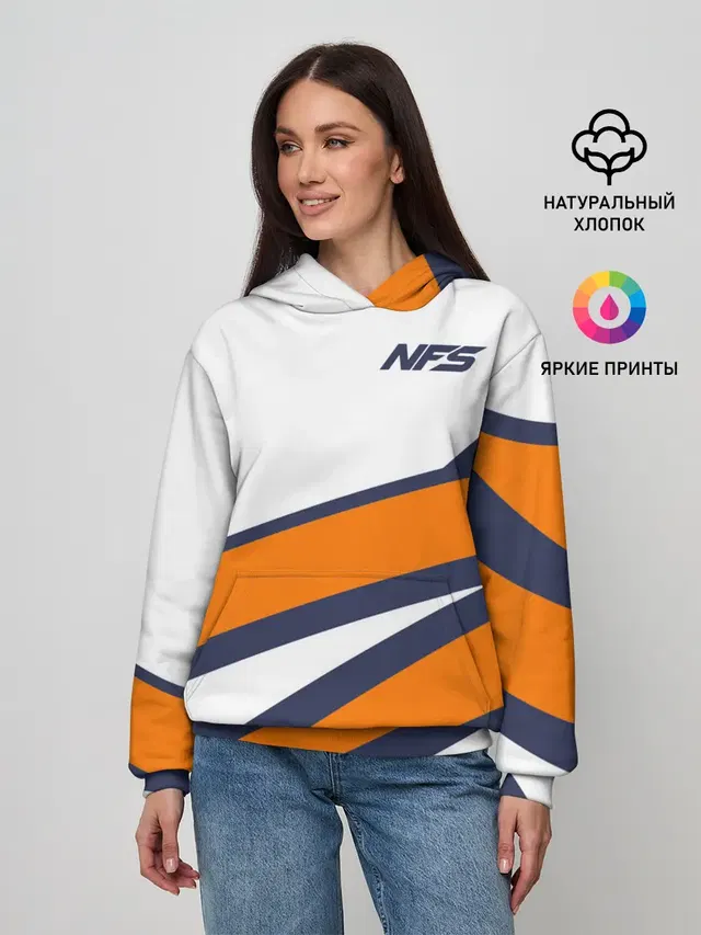 Женское худи с принтом «Abstract livery — Need for Speed»