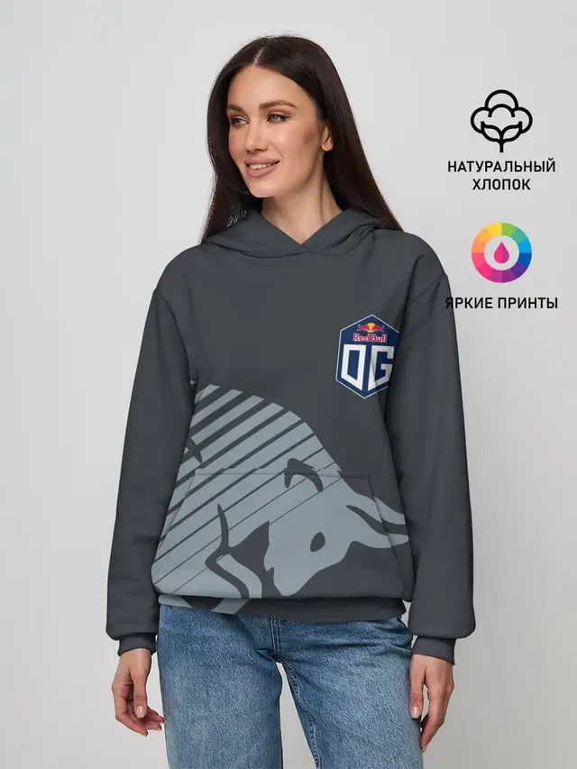 Женское худи с принтом «Dota2 — OG»