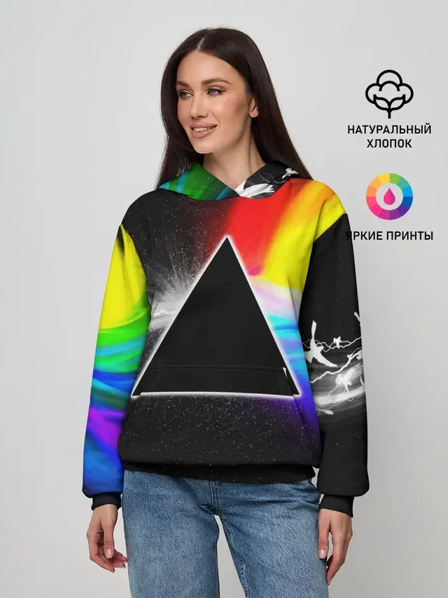 Женское худи с принтом «Rainbow»