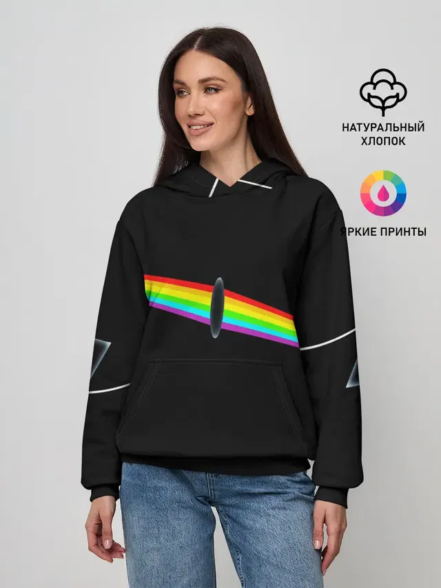 Женское худи с принтом «Rainbow»