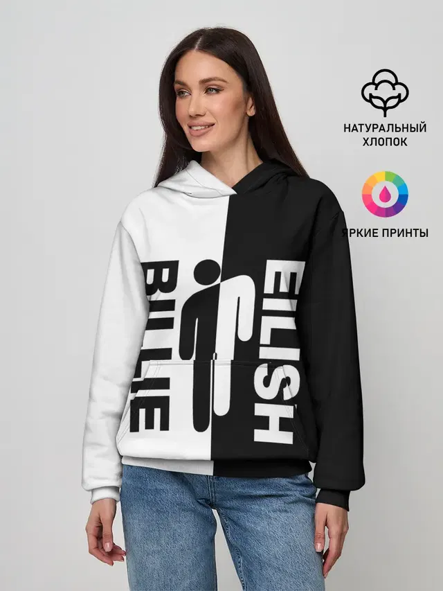 Женское худи с принтом «Billie Eilish»