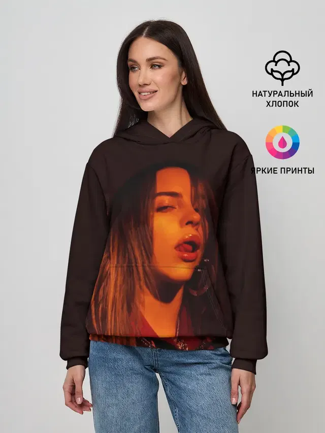 Женское худи с принтом «Billie Eilish»