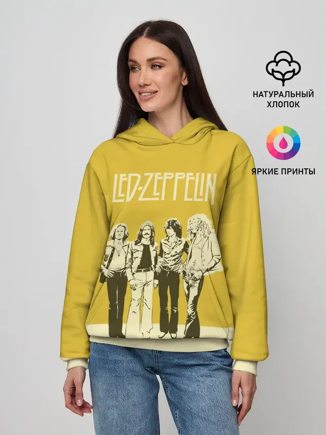 Женское худи с принтом «Led Zeppelin»