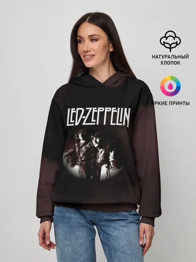 Женское худи с принтом «Led Zeppelin»
