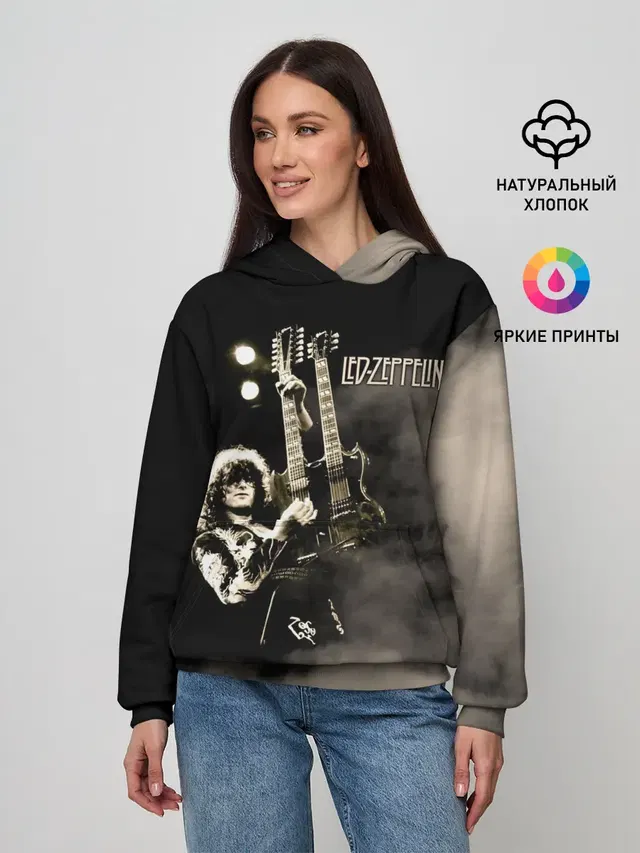 Женское худи с принтом «Led Zeppelin»