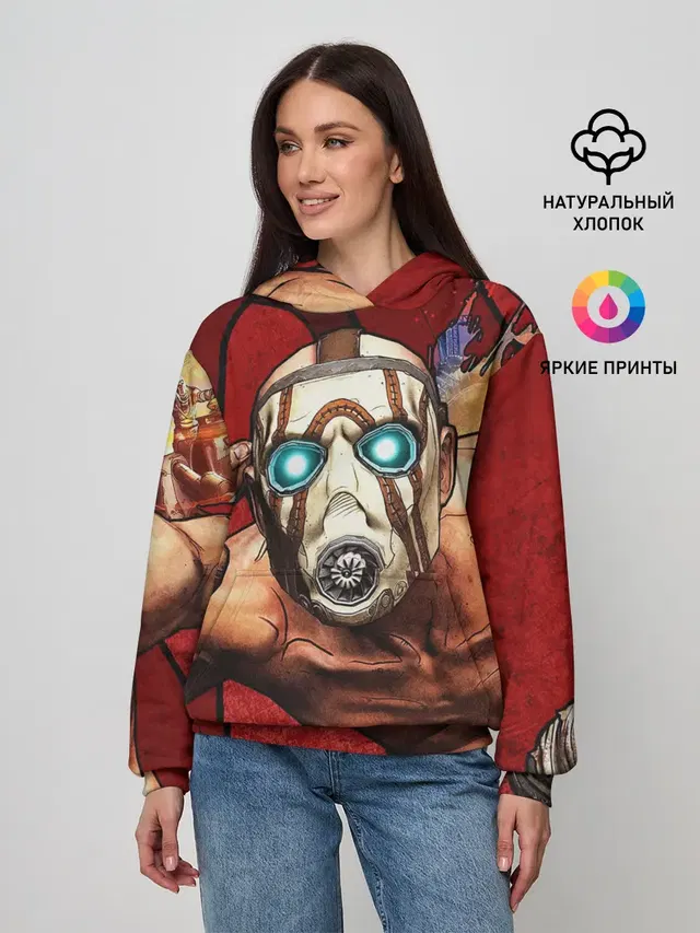 Женское худи с принтом «Разные игры — BORDERLANDS 3»