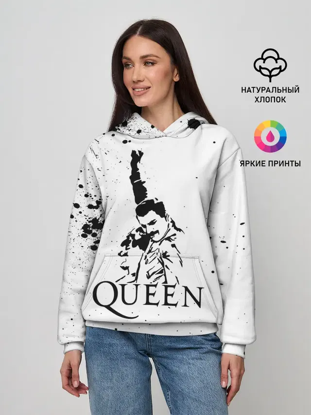 Женское худи с принтом «Freddie Mercury»