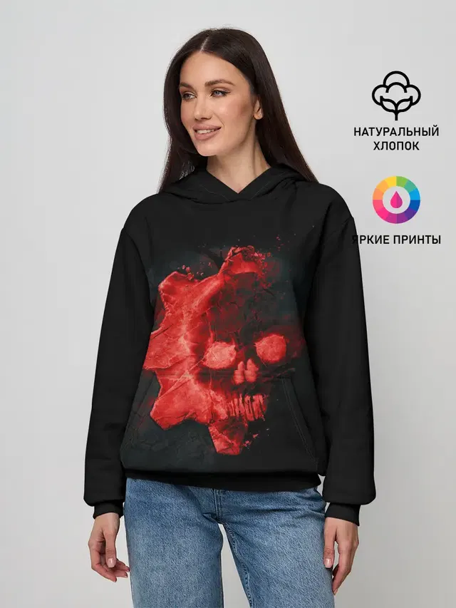 Женское худи с принтом «Gears of War — GEARS 5»