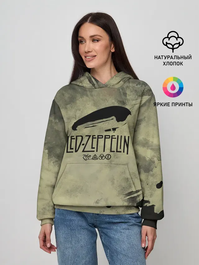 Женское худи с принтом «Led Zeppelin»