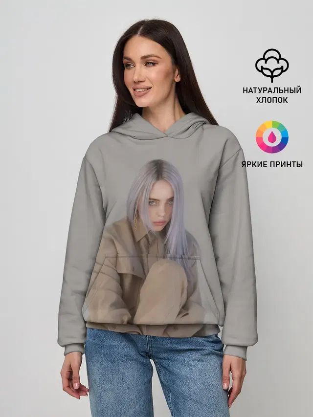 Женское худи с принтом «Billie Eilish»