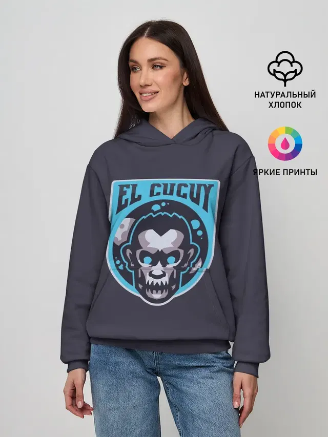 Женское худи с принтом «MMA — EL CUCUY»