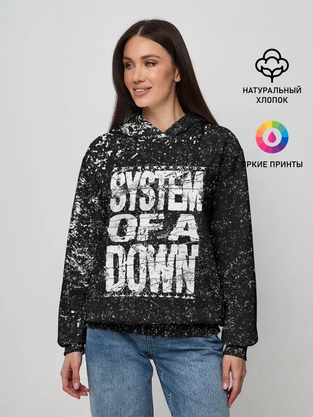 Женское худи с принтом «System of a Down»