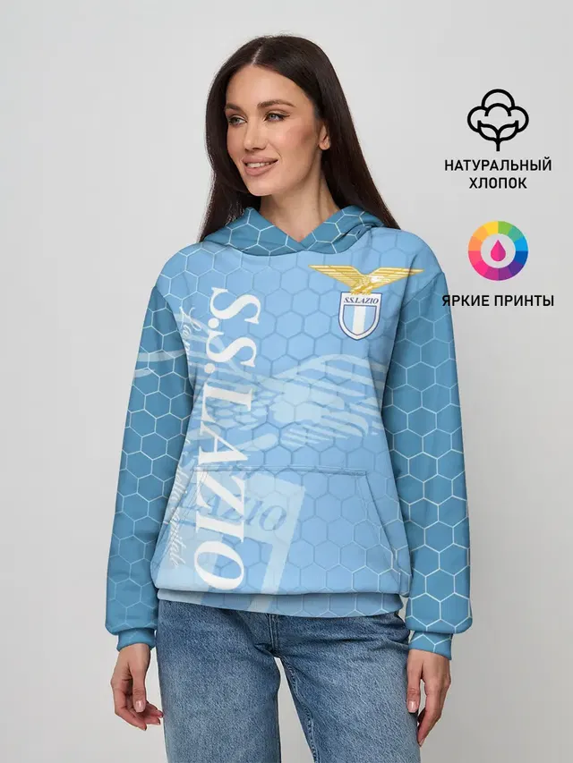 Женское худи с принтом «S.S. Lazio — Лацио»