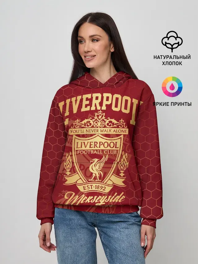 Женское худи с принтом «Liver bird»