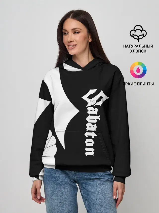 Женское худи с принтом «Sabaton logo»