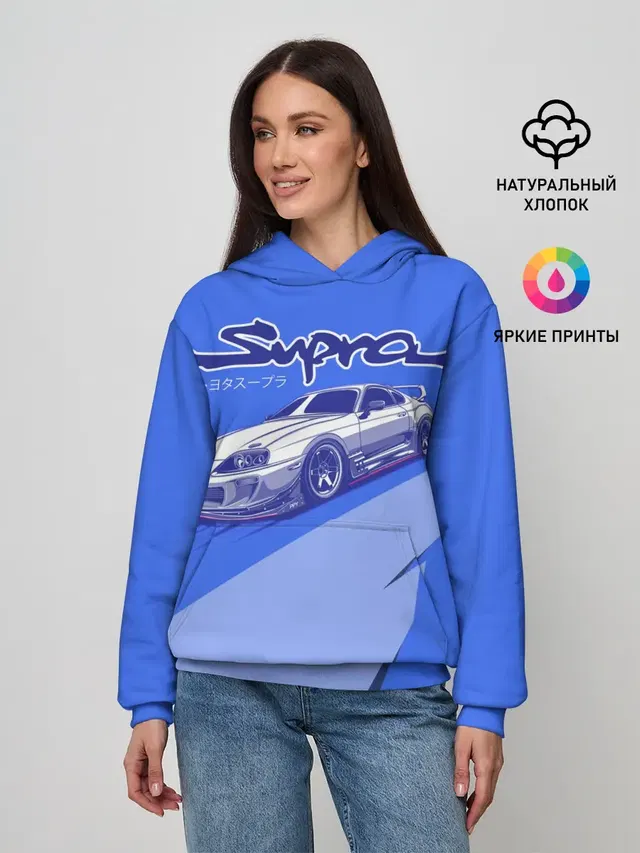 Женское худи с принтом «JDM Style — Supra»