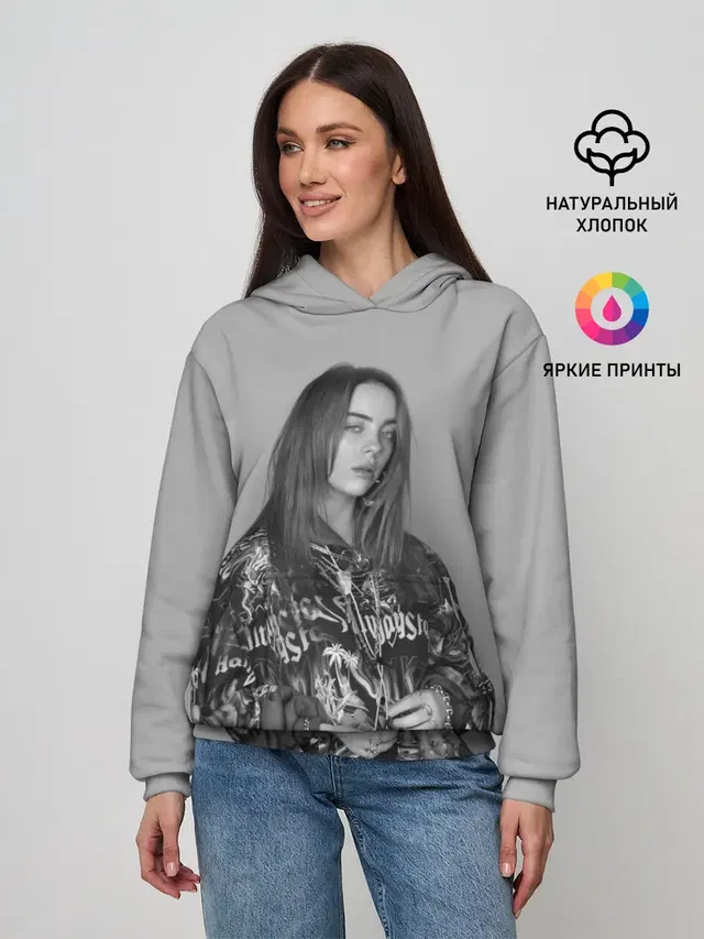 Женское худи с принтом «Billie Eilish»