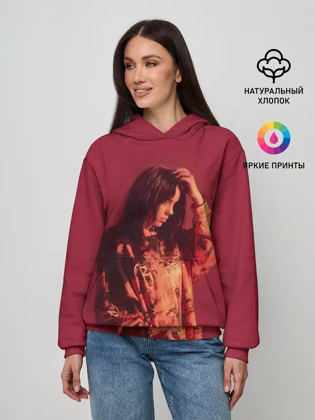Женское худи с принтом «Billie Eilish»