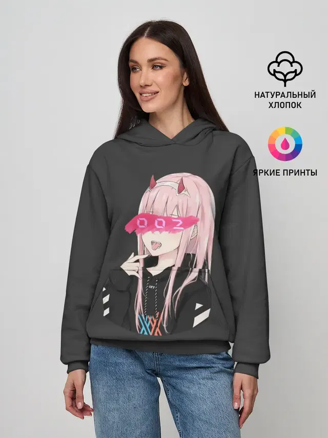 Женское худи с принтом «Zero Two»