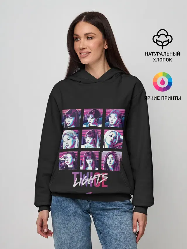 Женское худи с принтом «Twice»
