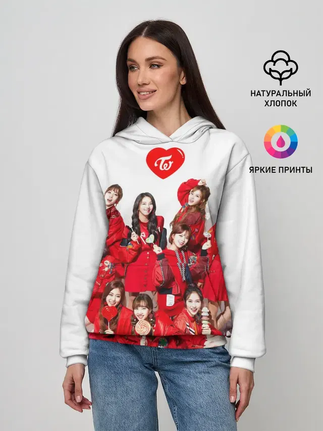 Женское худи с принтом «Twice»