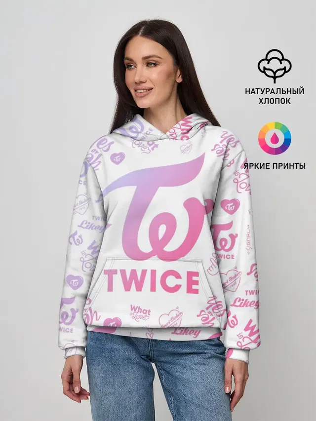 Женское худи с принтом «Twice»