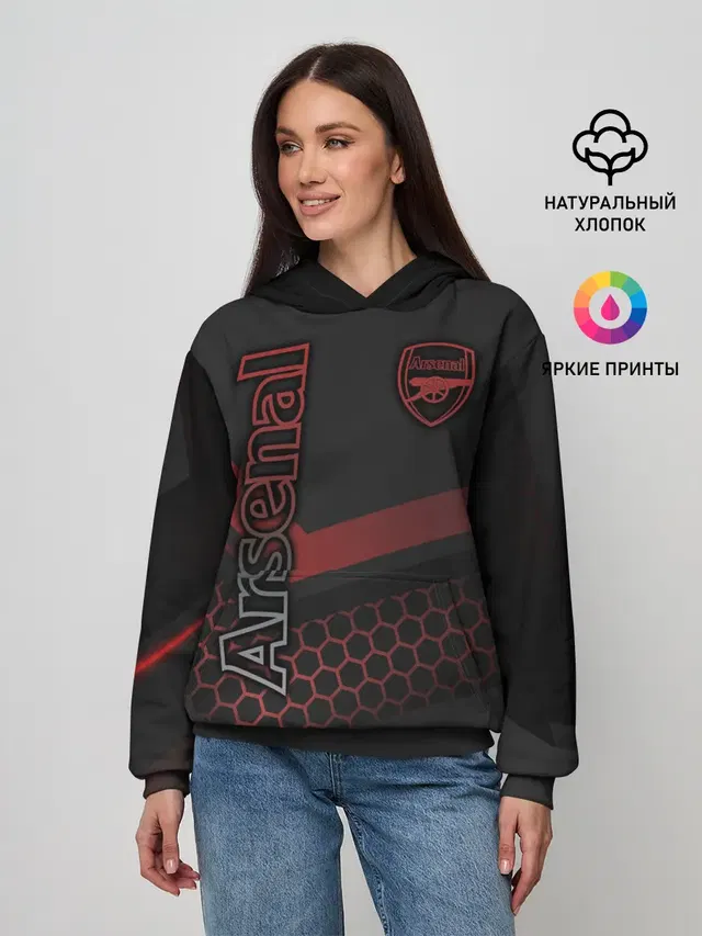 Женское худи с принтом «Arsenal — Arsenal F.C.»