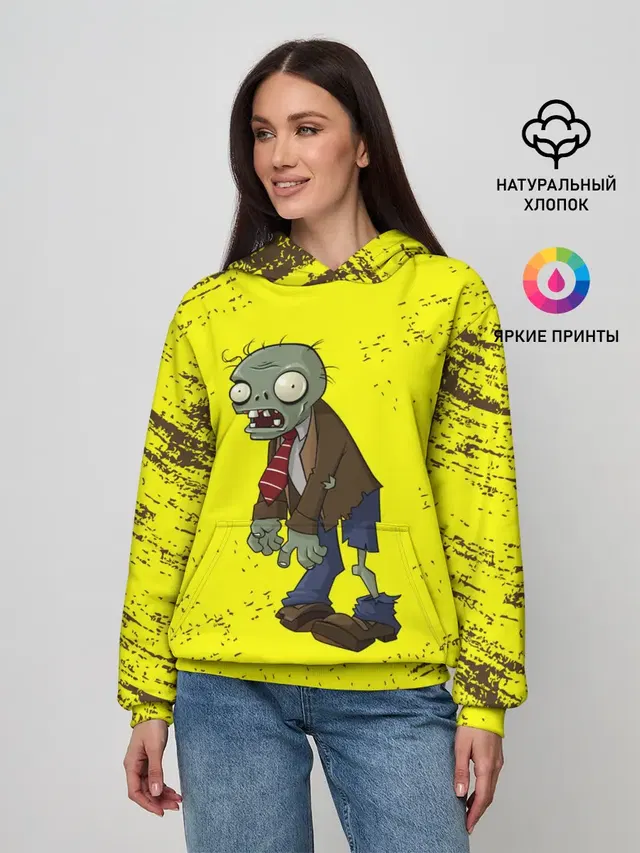 Женское худи с принтом «Zombie»