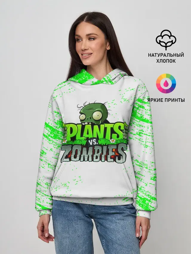 Женское худи с принтом «PvZ»