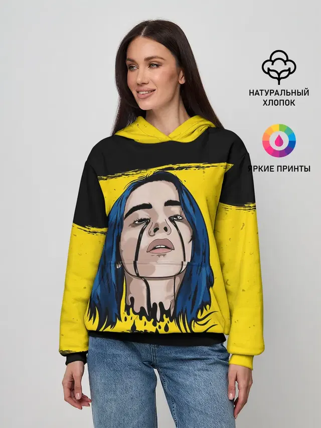 Женское худи с принтом «Billie Eilish»