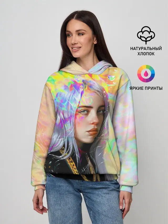 Женское худи с принтом «Billie Eilish»
