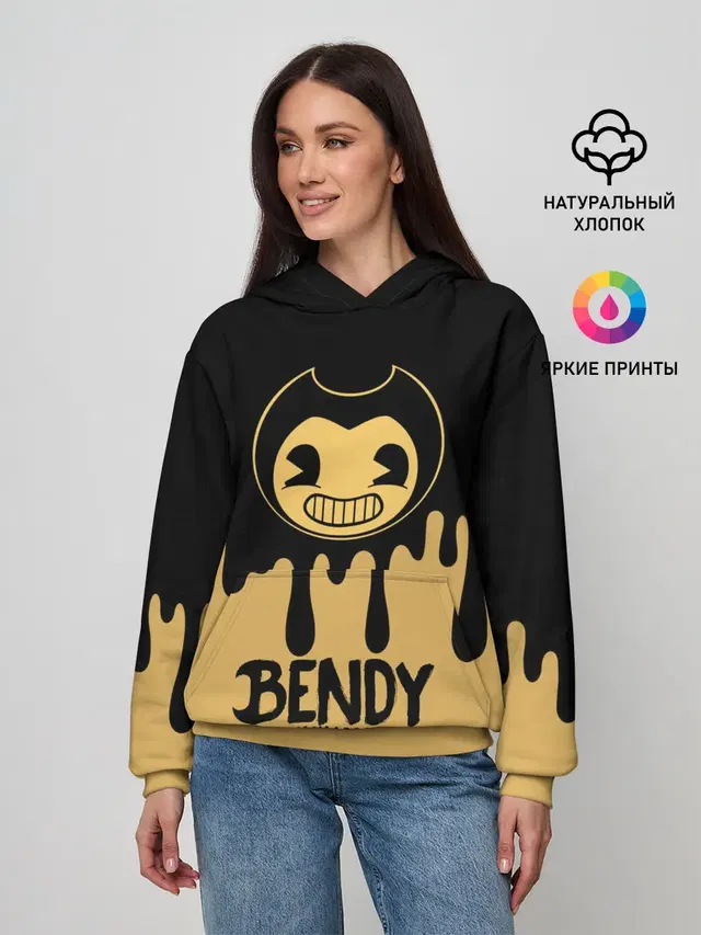 Женское худи с принтом «Ink drip»