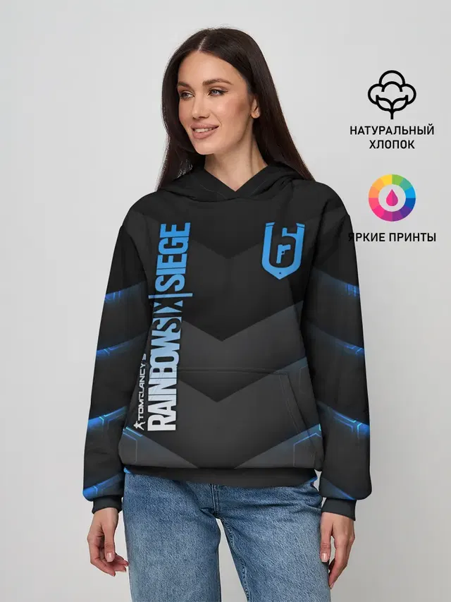 Женское худи с принтом «Hexagonal pattern»