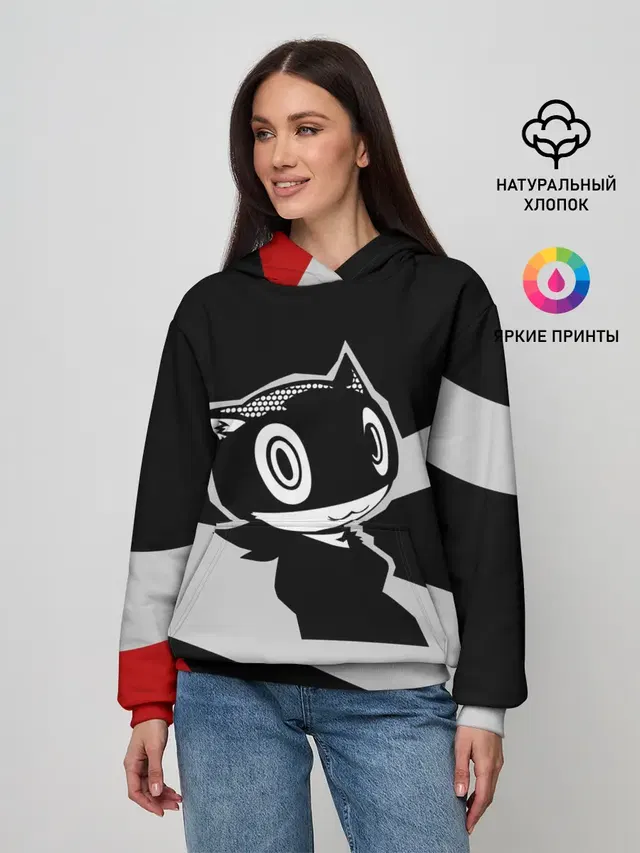 Женское худи с принтом «Persona 5 — Morgana»