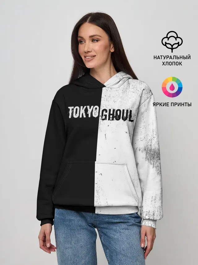 Женское худи с принтом «Токийский Гуль»